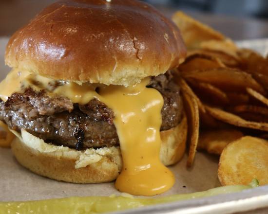Order Beer Cheese Burger food online from Wick Pizza Parlor & Pub store, Louisville on bringmethat.com