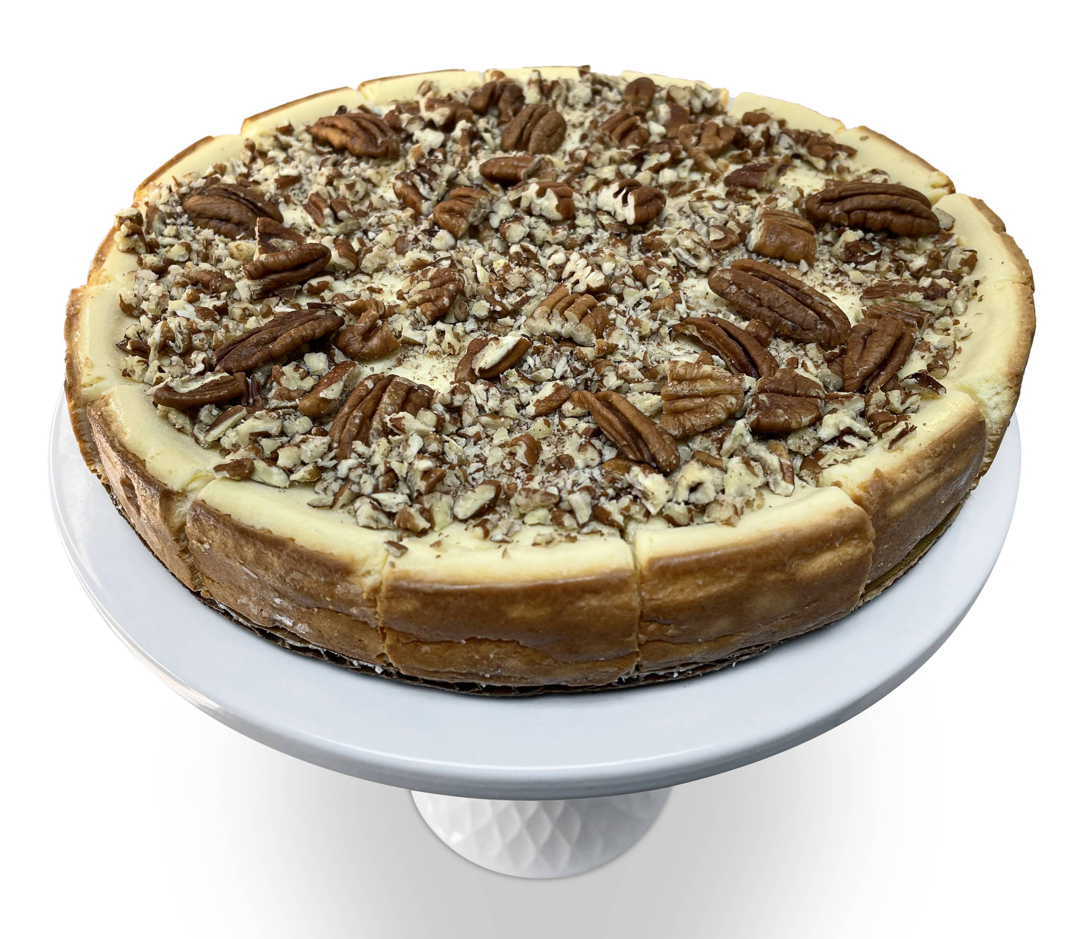 Order PECAN CHEESECAKE 9" - 2.8 LBS GIFT BOX food online from Andy Anand Chocolates store, Chino on bringmethat.com