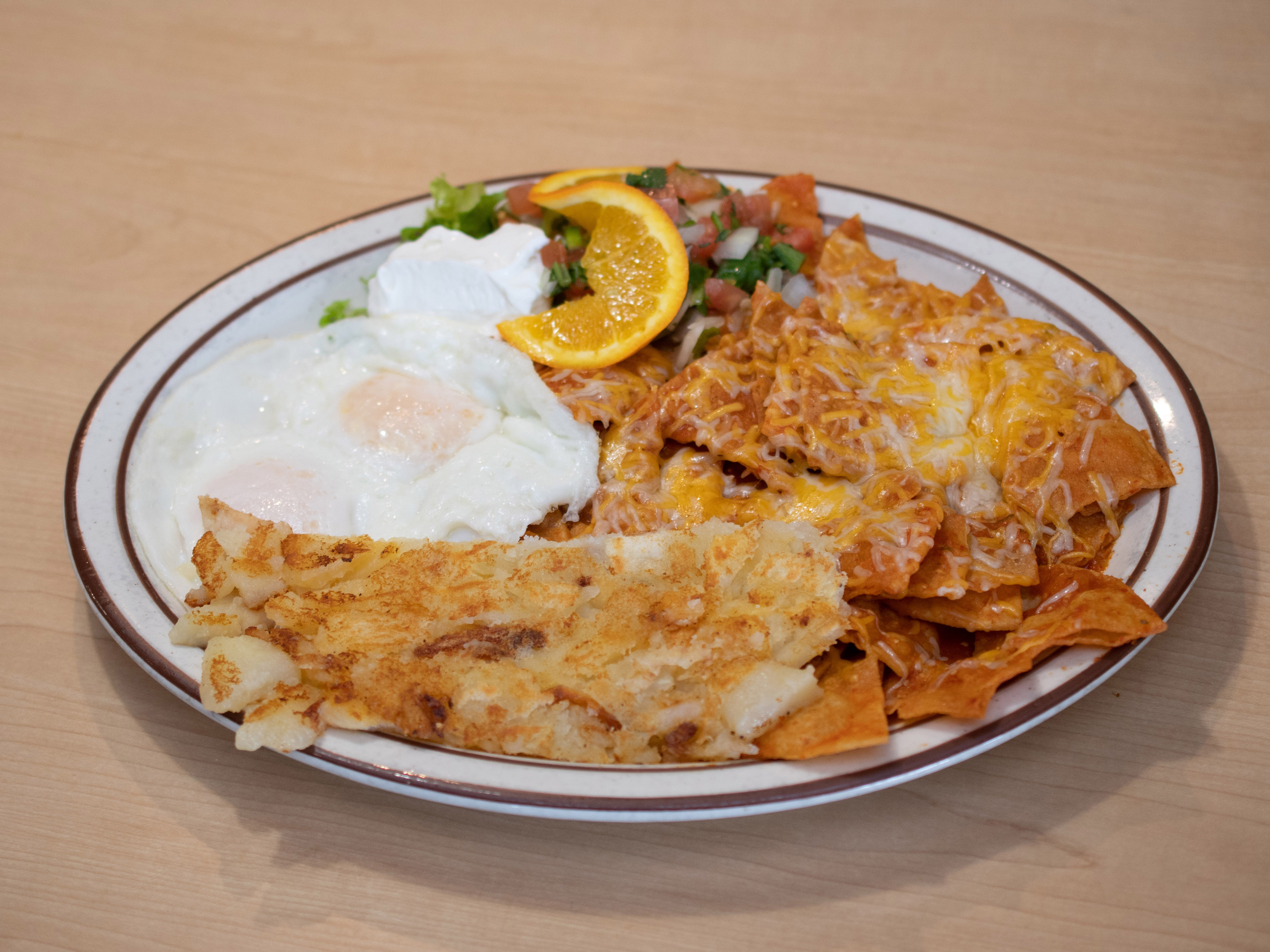 Order Chilaquiles food online from Jack's Coffee Shop store, Reno on bringmethat.com
