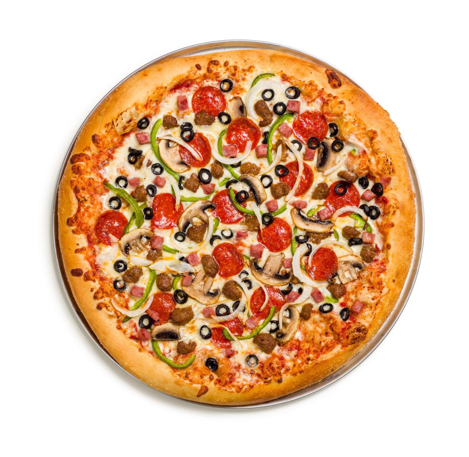 Order 12" Medium Sardella’s Supreme food online from Sardellas Pizza and Wings store, Phoenix on bringmethat.com
