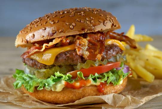 Order Exotic Bacon Cheeseburger food online from The Burger Bae store, Anchorage on bringmethat.com