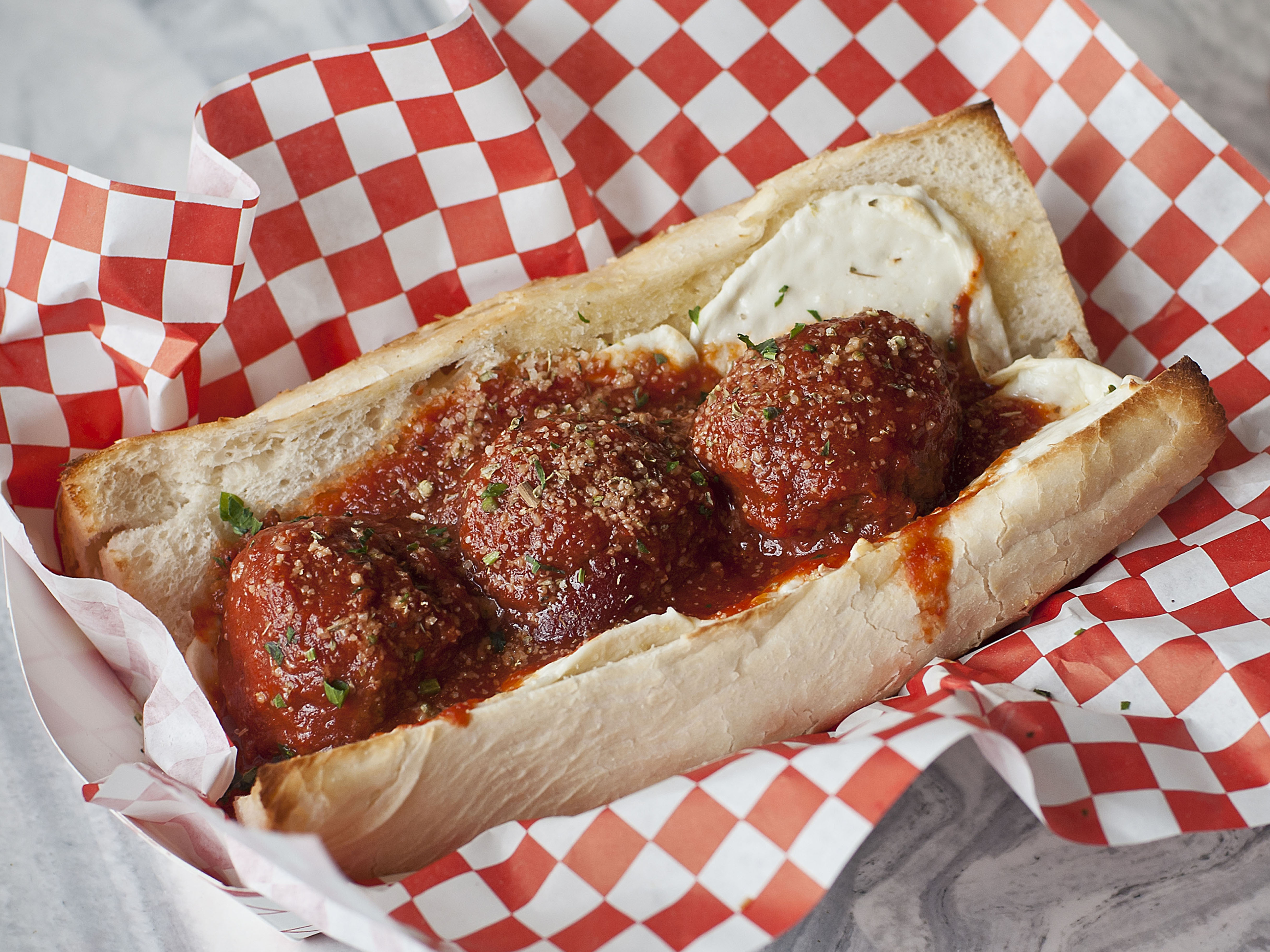 Order Meatball Sub food online from Slice House Pizza store, San Francisco on bringmethat.com