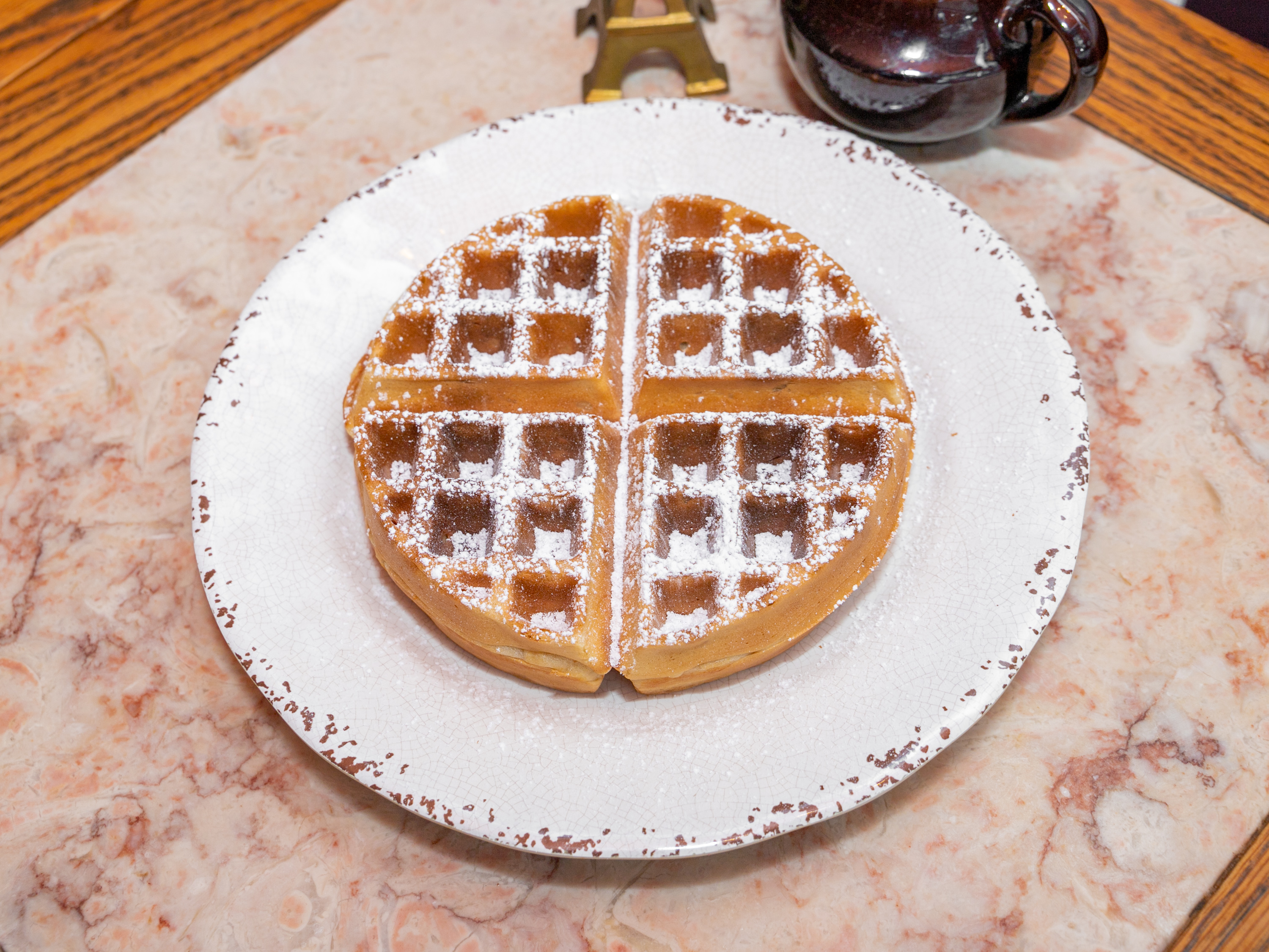 Order Plain Belgian Waffle food online from The Spot Cafe store, Watertown on bringmethat.com