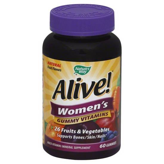 Order Natures Way Alive Women's Gummy Vitamins Natural Fruit Flavors (60 ct) food online from Rite Aid store, Palm Desert on bringmethat.com