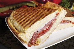 Order Ham and Swiss Panini food online from Great American Bagel store, Frankfort on bringmethat.com