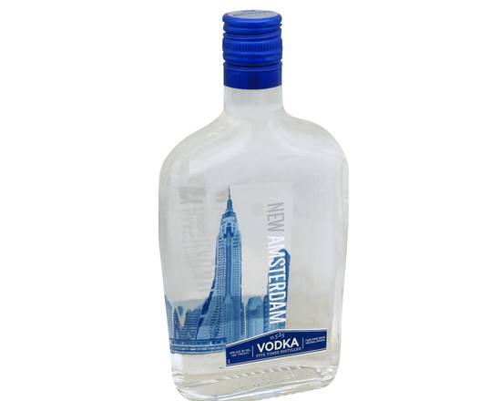 Order New Amsterdam Vodka, 375mL bottle (40% ABV)  food online from Moby Liquor store, Los Angeles on bringmethat.com