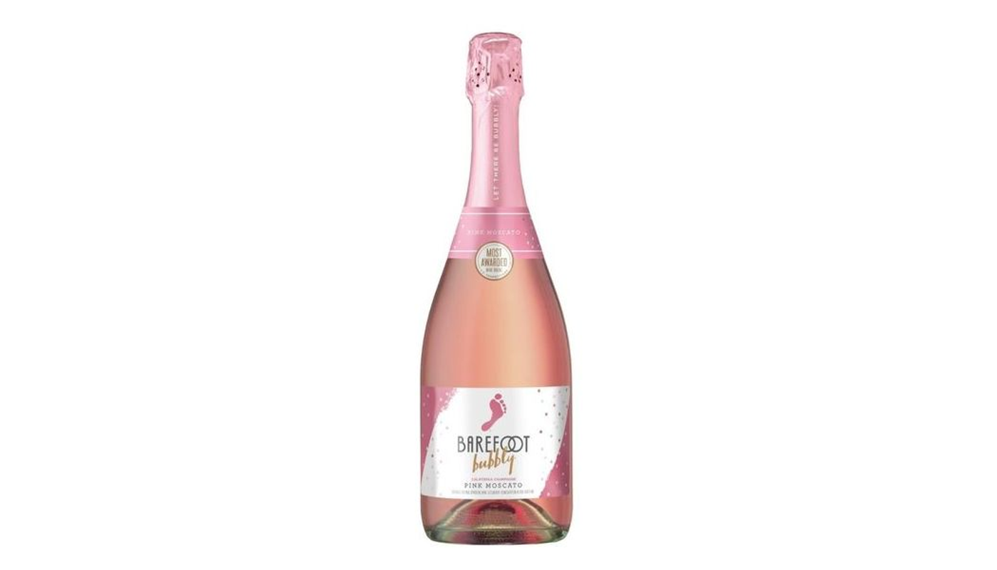 Order Barefoot Bubbly Pink Moscato Champagne Blend Sparkling Wine 750mL food online from Circus Liquor store, Santa Clarita on bringmethat.com