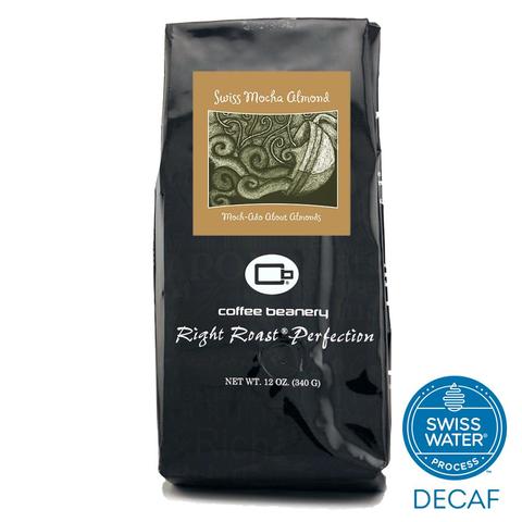 Order 12oz Whole Bean Swiss Mocha Almond Swiss Water Process Flavored Decaf Coffee food online from The Coffee Beanery store, Wyomissing on bringmethat.com