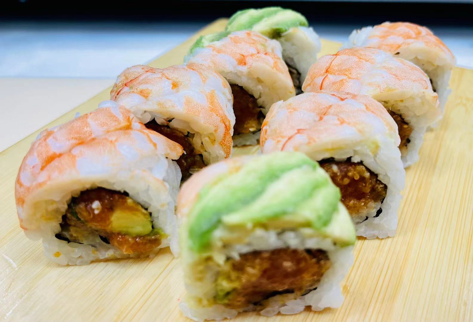 Order Rockin Special Roll food online from Nikki's Sushi store, Wilmington on bringmethat.com