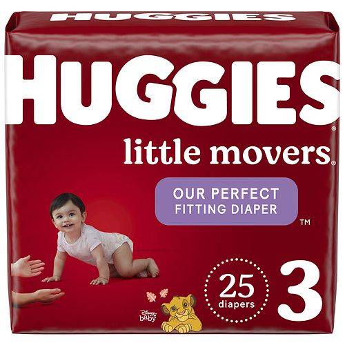 Order Huggies Little Movers Baby Diapers Size 3 - 25.0 ea food online from Walgreens store, Willimantic on bringmethat.com