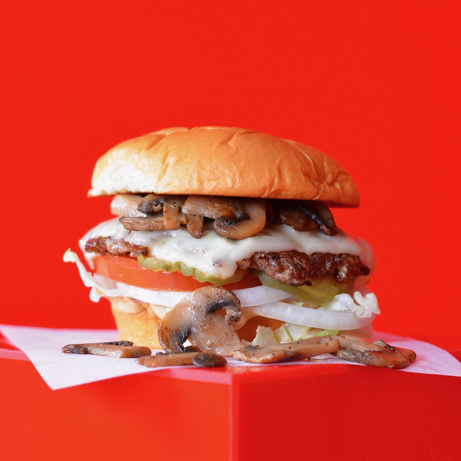 Order Super Smash Mushroom Swiss Cheeseburger food online from Super Smash Burgers store, Roswell on bringmethat.com