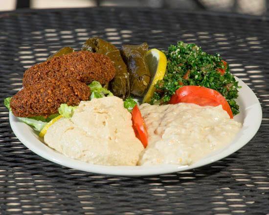 Order Vegetarian Combination Plate food online from Jerusalem cafe store, Oak Park on bringmethat.com