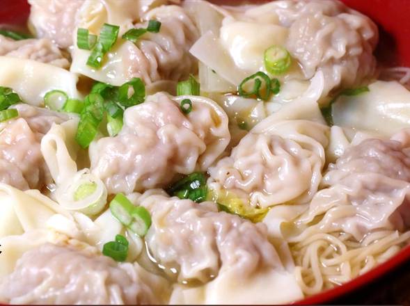 Order Shrimp Wonton Soup Egg Noodles 大大粒鲜虾云吞面 food online from SO GOOD TASTE INC store, Ny on bringmethat.com