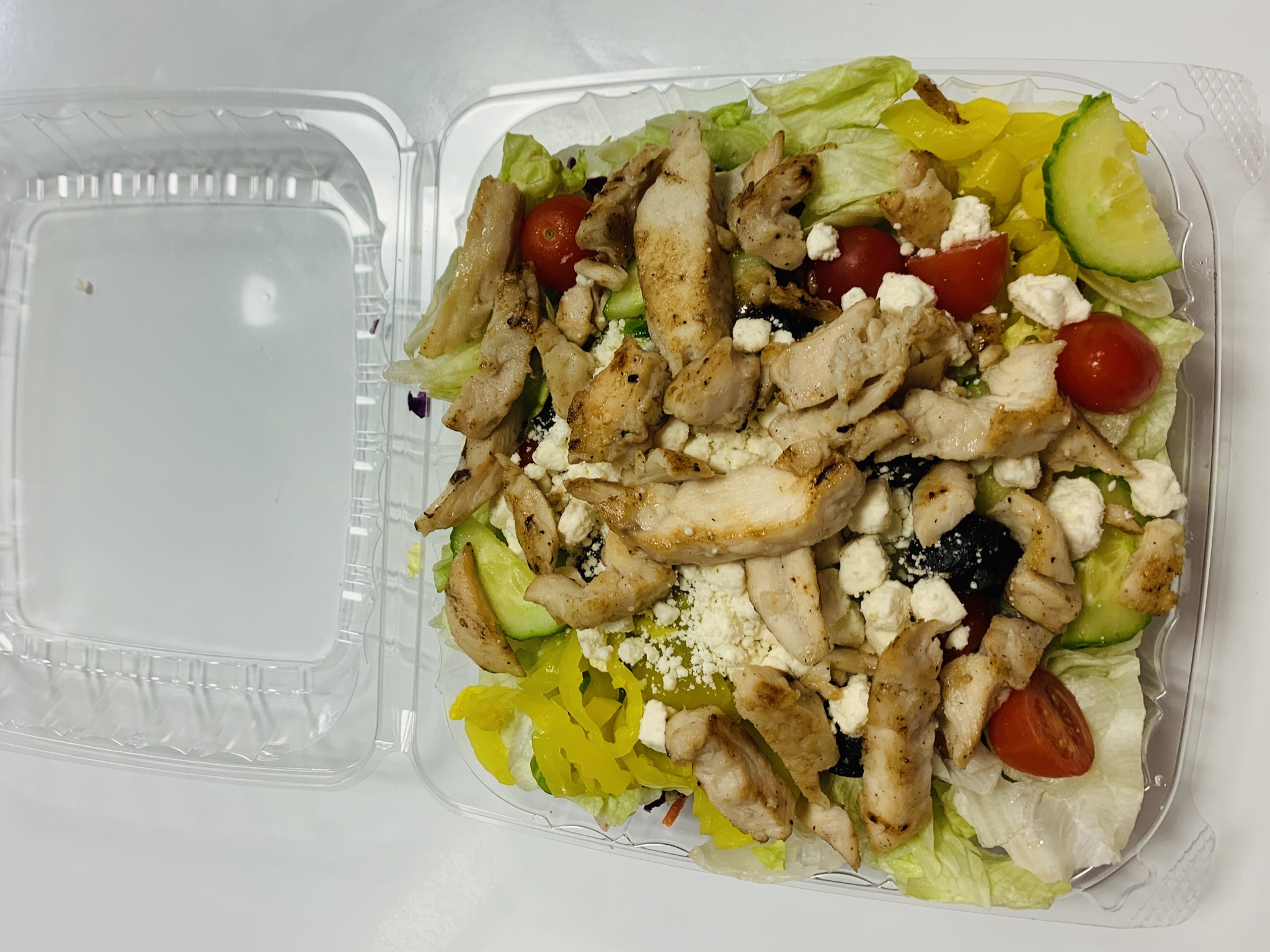 Order Greek Salad food online from Burgerxpress store, North Chili on bringmethat.com