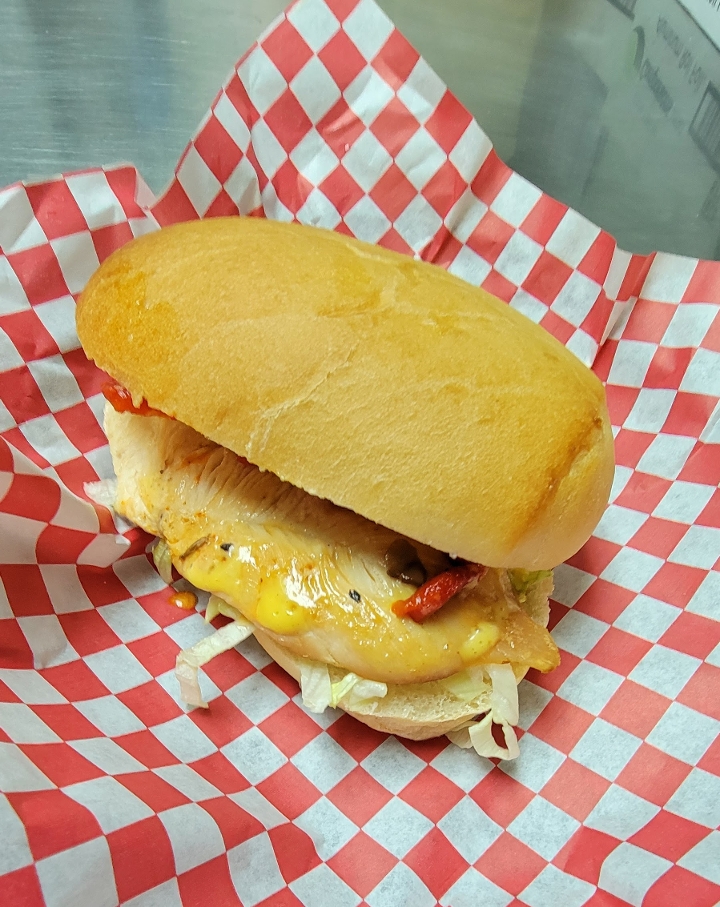 Order Grilled Chicken Breast Sandwich food online from Dj Pizzeria store, Spencerport on bringmethat.com