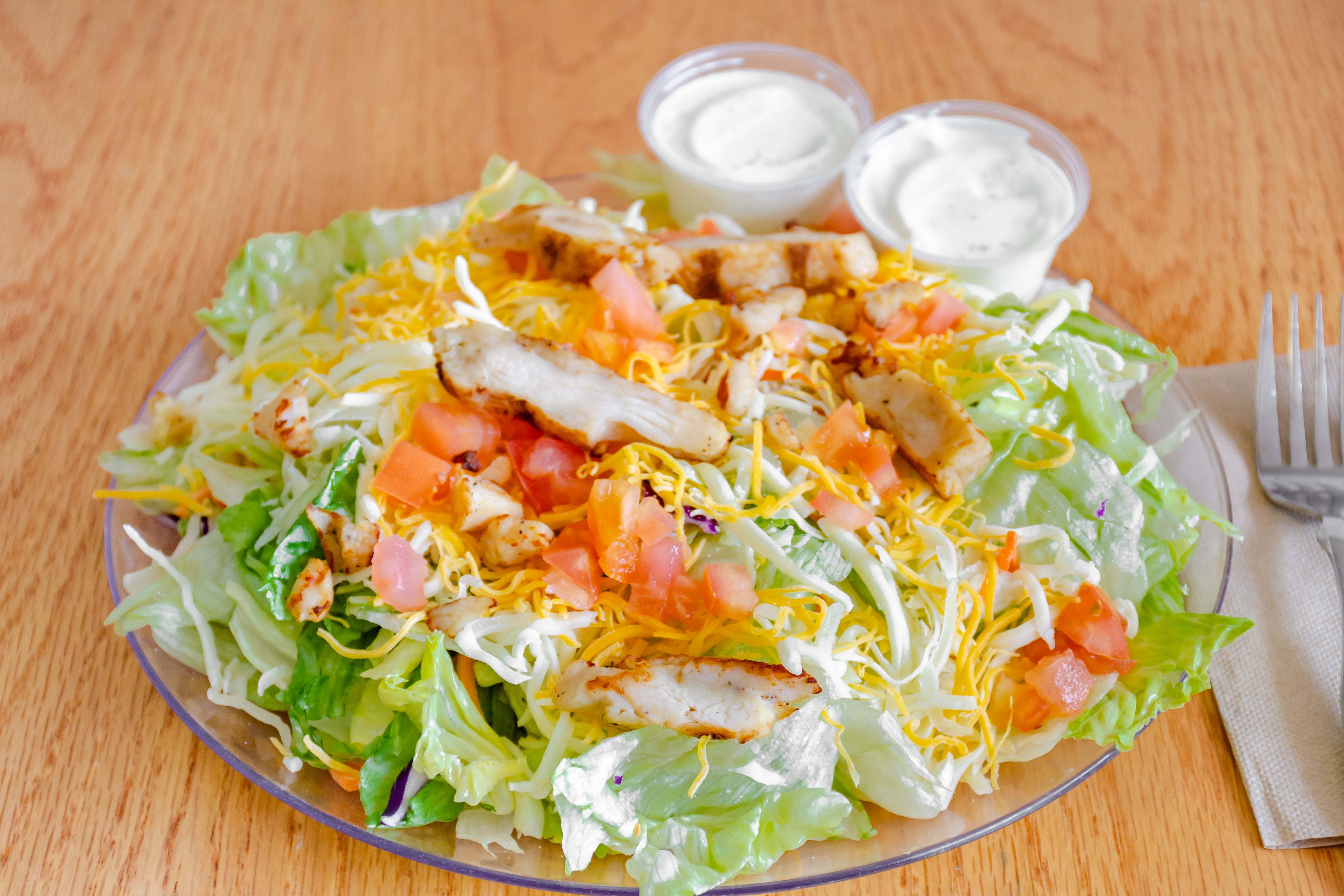 Order Chicken Salad - Small food online from 3 Brother Family Pizza store, Ada on bringmethat.com