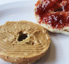 Order Bagel with PB and Jelly food online from Tasty Coffee store, San Francisco on bringmethat.com