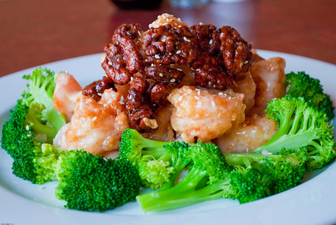 Order Twinkle Walnut Shrimp (GF) food online from Kung Pao China Bistro store, West Hollywood on bringmethat.com