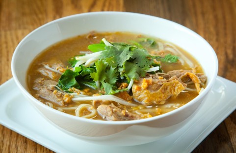 Order Duck Noodle Pho food online from PakPao Thai  store, Dallas on bringmethat.com