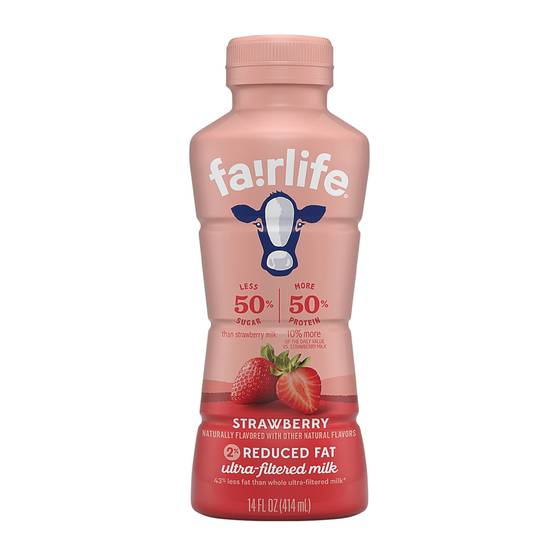 Order Fairlife Strawberry 2% Reduced Fat Ultra-filtered Milk, 14 OZ food online from Cvs store, MONTEZUMA on bringmethat.com