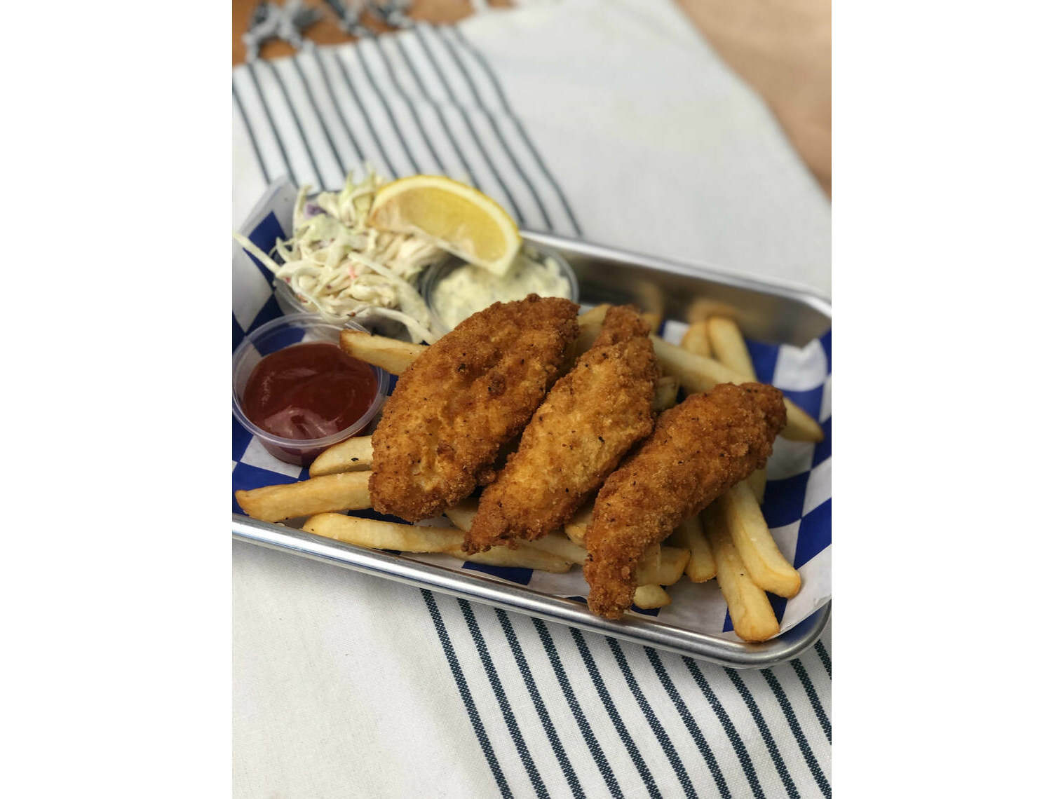 Order Fish and Chips - D food online from The Counter At Old Ballard Catering Co. store, Seattle on bringmethat.com