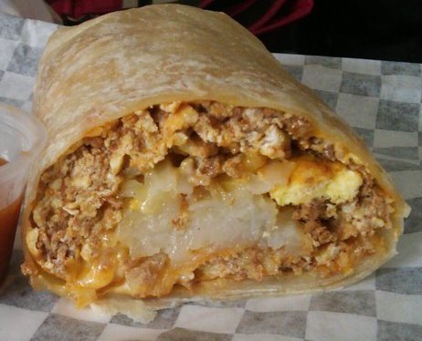 Order Chorizo & Egg Burrito food online from Country Club Cafe store, Rancho Mirage on bringmethat.com