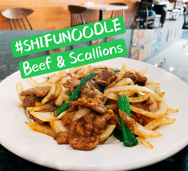 Order Beef & Scallions 葱爆牛 food online from Shifu Noodle store, San Antonio on bringmethat.com