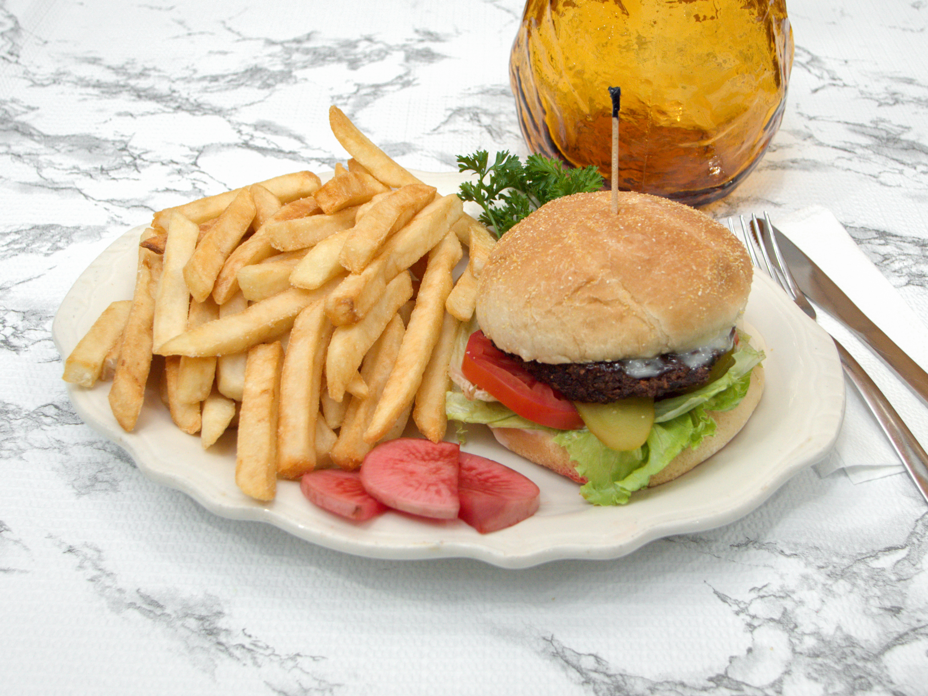 Order Veggie Burger food online from Small World Kitchen store, Detroit on bringmethat.com