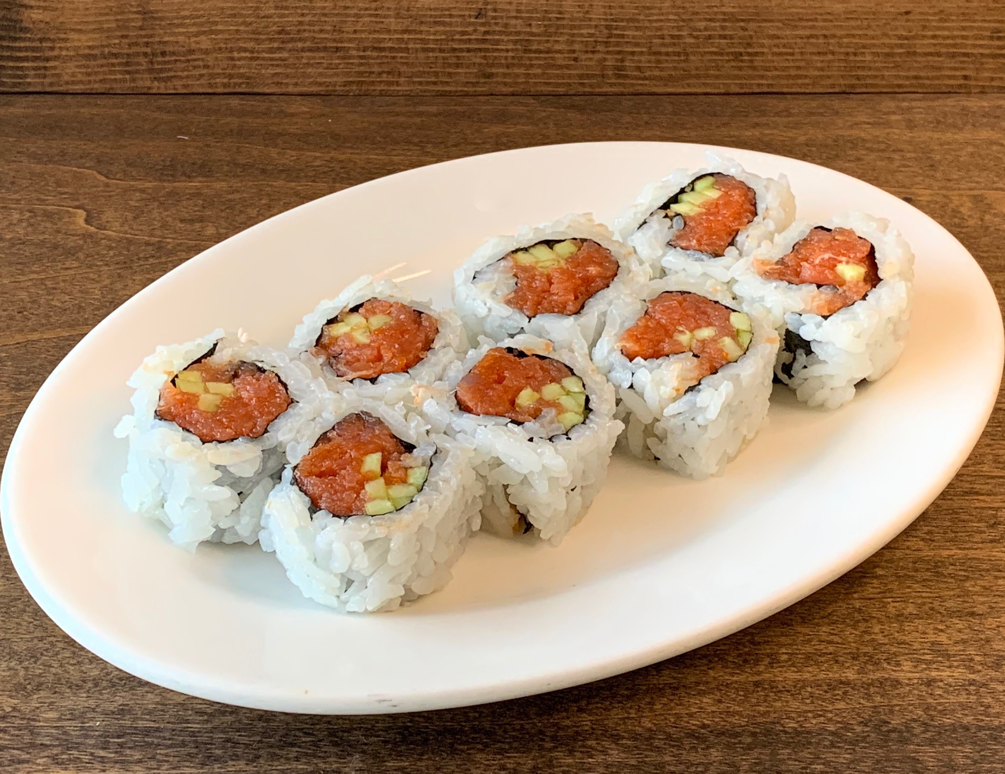 Order Spicy Tuna Roll - Cut food online from Minato Sushi store, Lake Forest on bringmethat.com