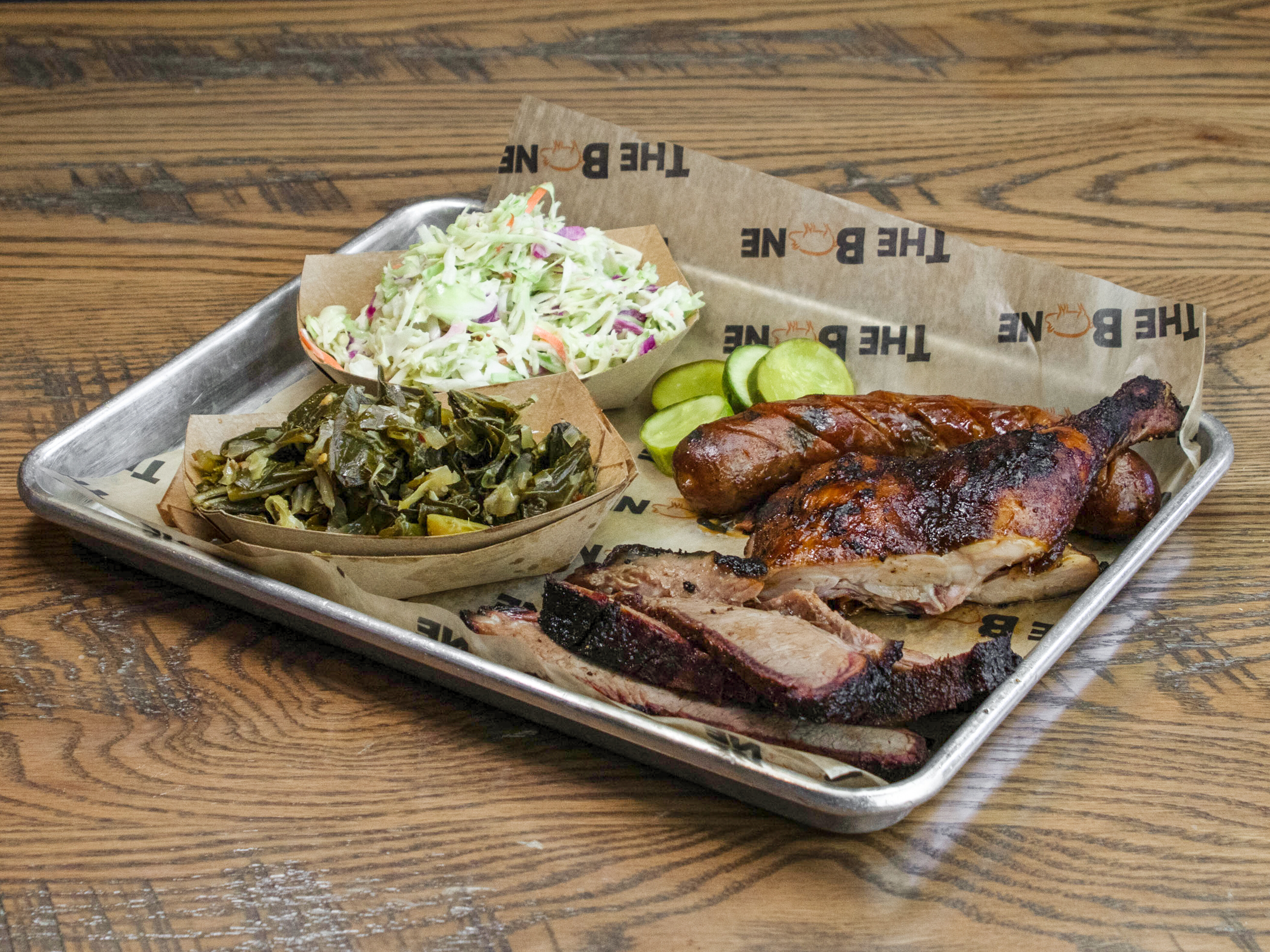 Order 3 Meat Combo food online from The Bone Bbq store, Old Town Manassas on bringmethat.com