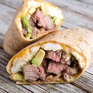 Order LR Steak Burrito food online from Protein House store, Mcallen on bringmethat.com