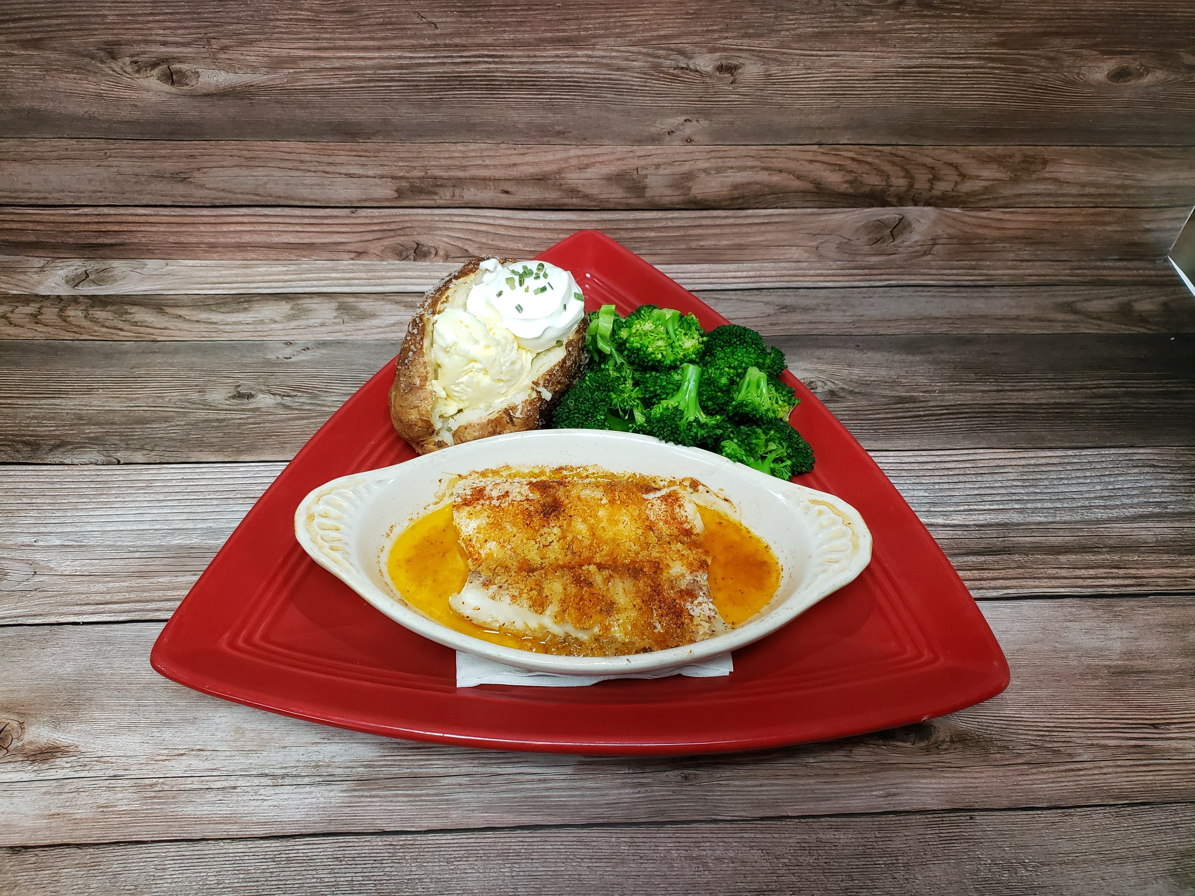 Order Baked Haddock food online from Ground Round store, Neenah on bringmethat.com