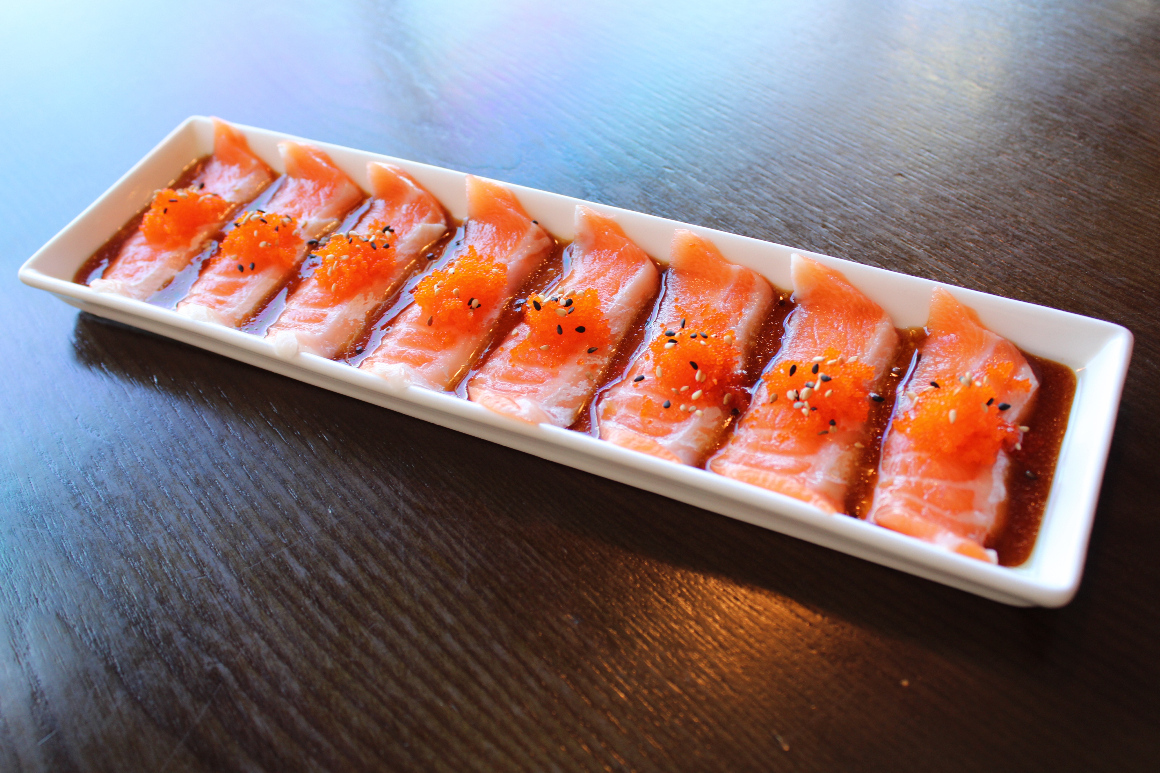 Order Salmon Carpaccio food online from Sushi Snob store, Jacksonville on bringmethat.com