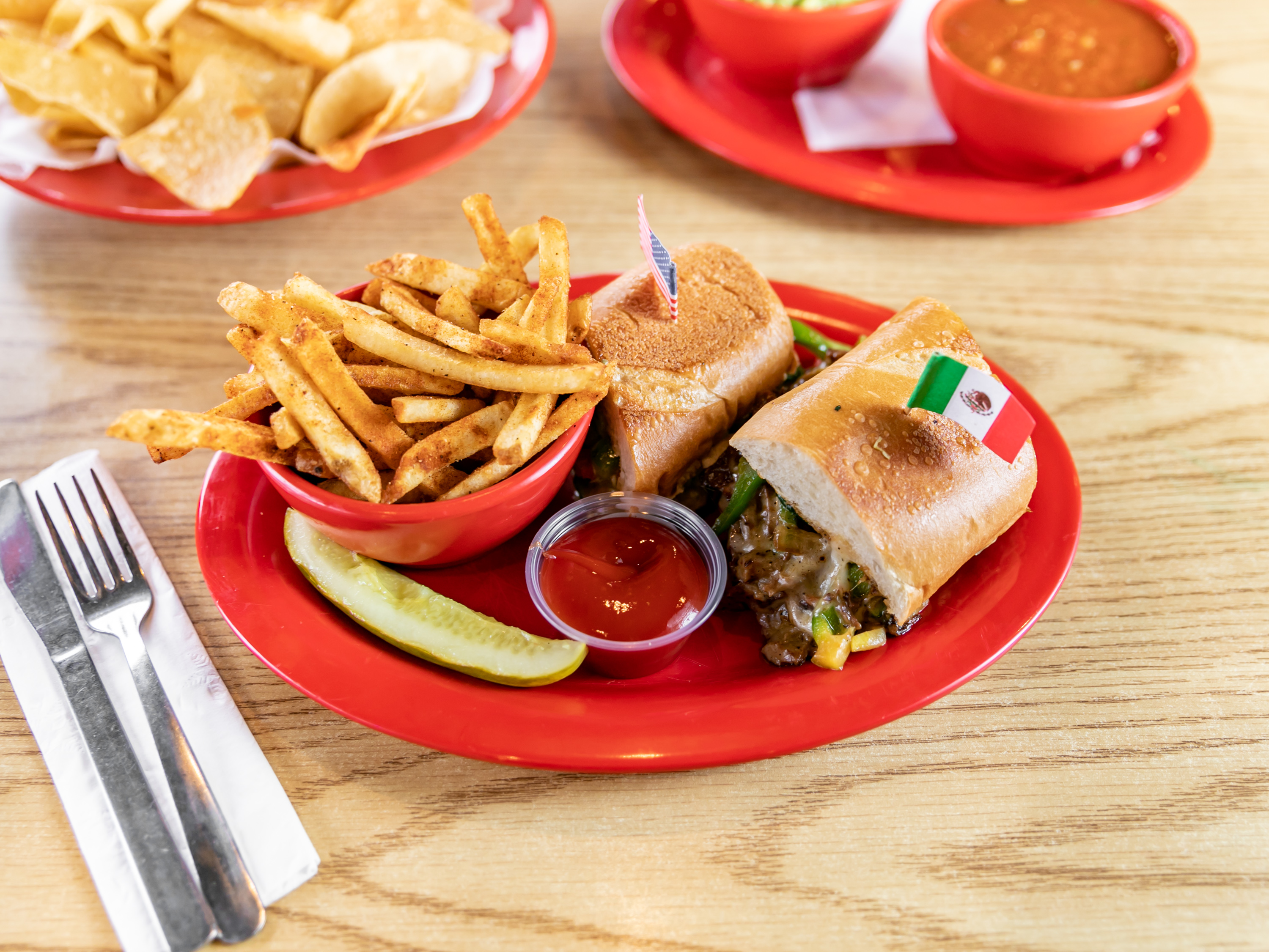 Order Mexican Fajita Cheese Steak Sandwich food online from Maria's Cantina store, Southaven on bringmethat.com
