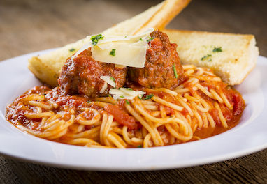 Order Spaghetti and Meatballs Specialty Pasta food online from Rosatis Pizza store, Mesa on bringmethat.com