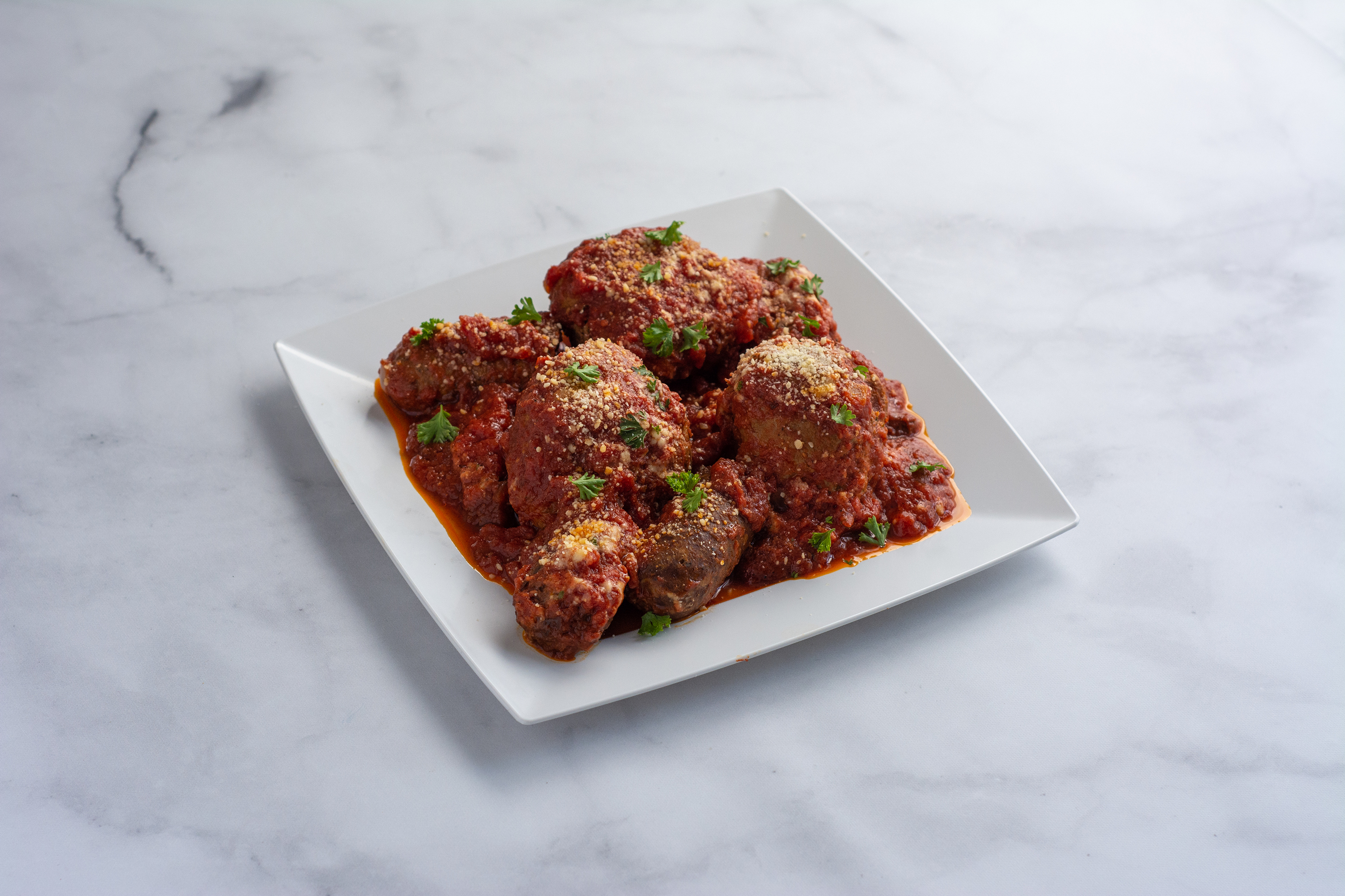 Order Meatball and Sausage Plate food online from Giuseppe store, Montrose on bringmethat.com