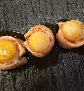 Order Seared Salmon & Quail Egg Sushi food online from Mochi Sushi store, Sugar Land on bringmethat.com