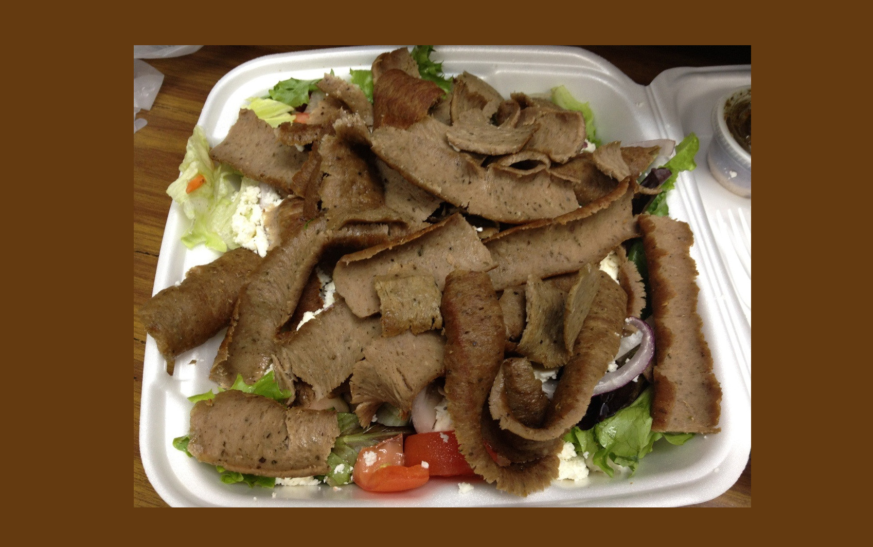 Order Gyros Salad with Pita food online from Burger Mania store, Phoenix on bringmethat.com