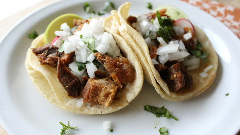 Order Chicharron Tacos food online from United Market store, Hanford on bringmethat.com