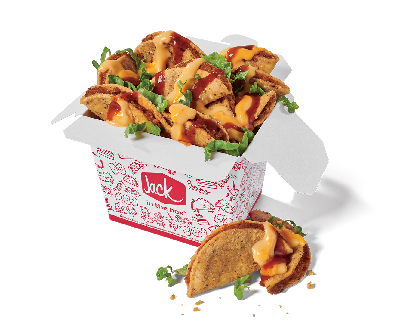 Order Loaded Tiny Tacos food online from Jack In The Box store, Fort Worth on bringmethat.com