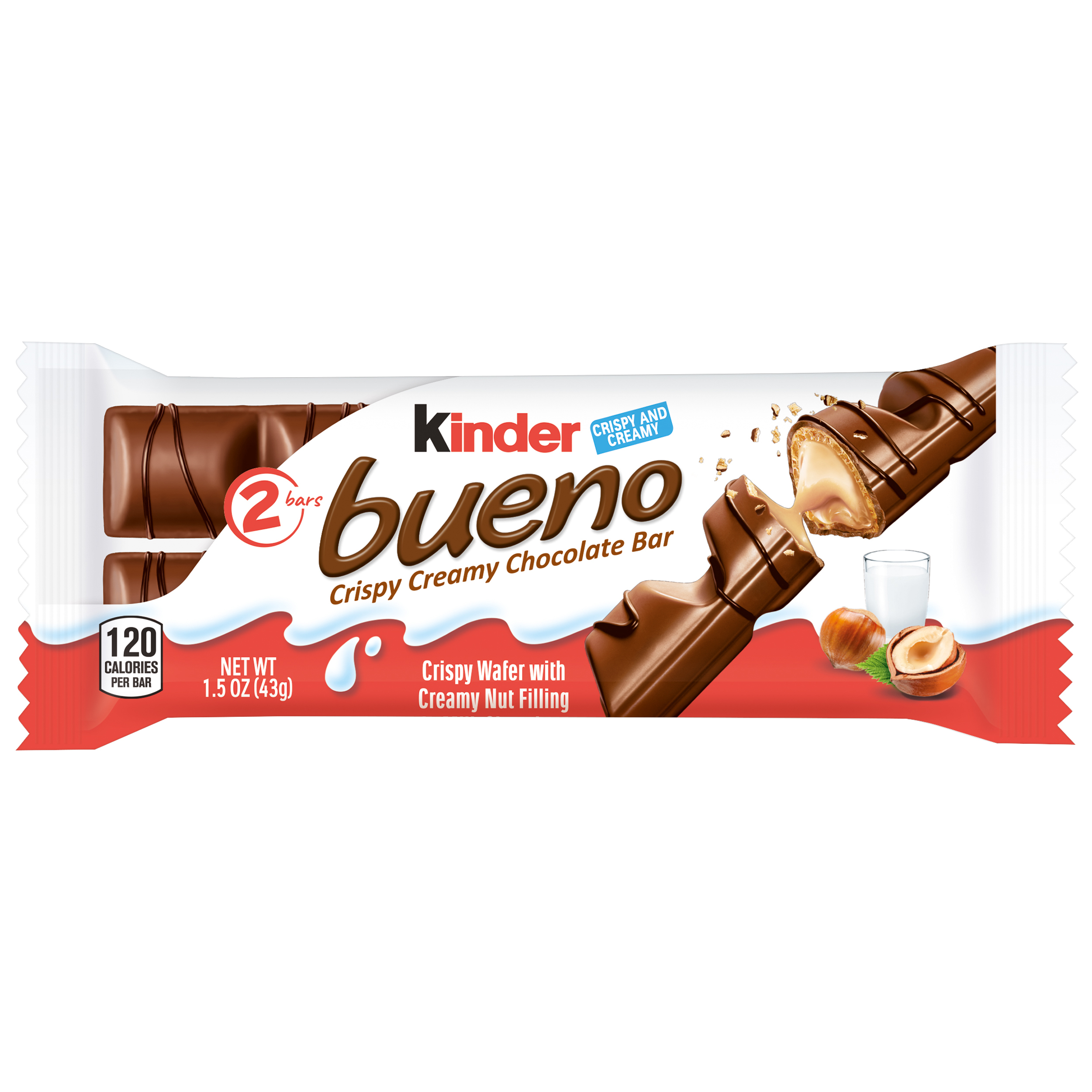 Order Kinder Bueno Crispy Creamy Chocolate Bar - 1.5 oz food online from Rite Aid store, MILLER PLACE on bringmethat.com