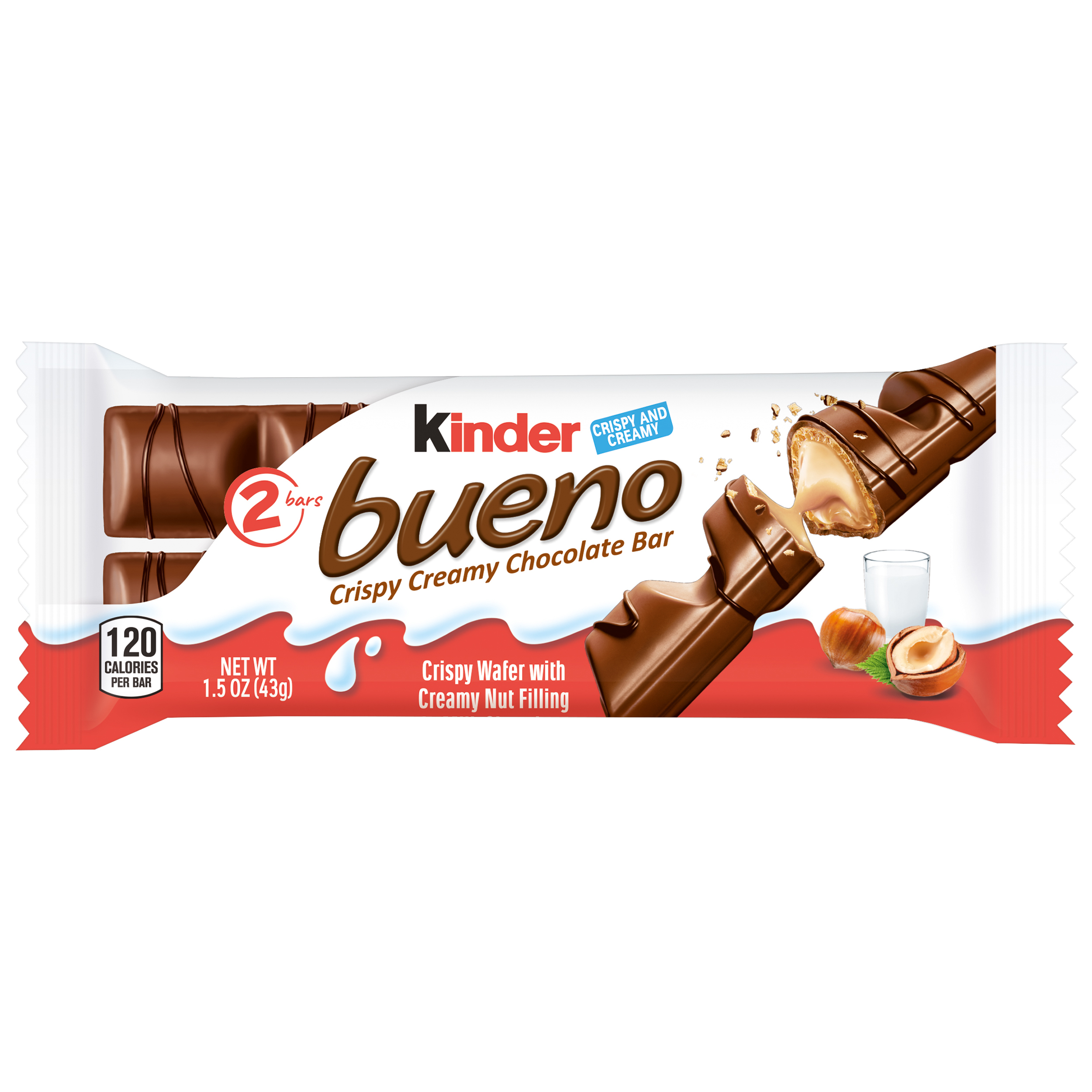 Order Kinder Bueno Crispy Creamy Chocolate Bar - 1.5 oz food online from Bartell store, Edmonds on bringmethat.com