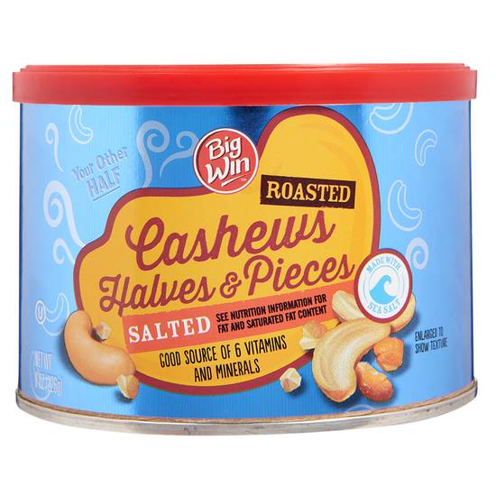 Order Big Win Cashew Halves & Pieces Salted (8 oz) food online from Rite Aid store, Yamhill County on bringmethat.com