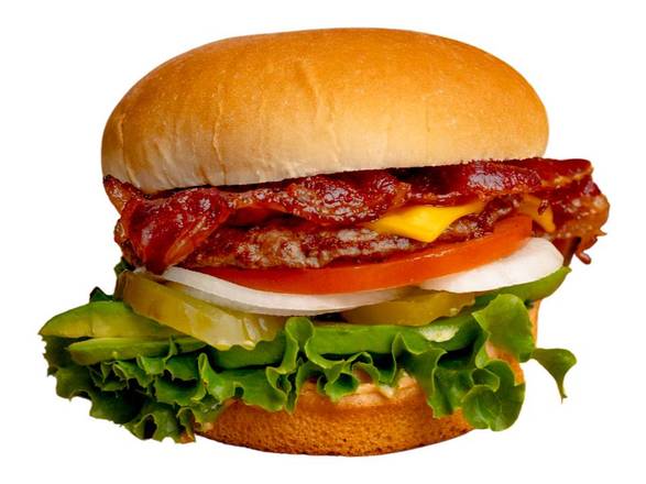 Order California Burger food online from Shake N Buns store, Bakersfield on bringmethat.com