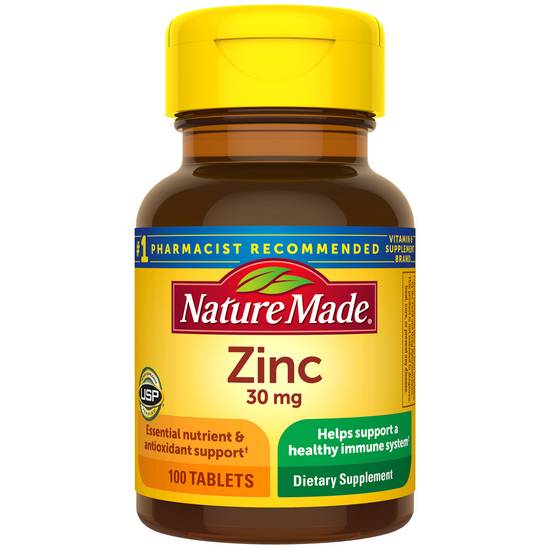 Order Nature Made Zinc Tablets 30mg (100 ct) food online from Rite Aid store, Palm Desert on bringmethat.com