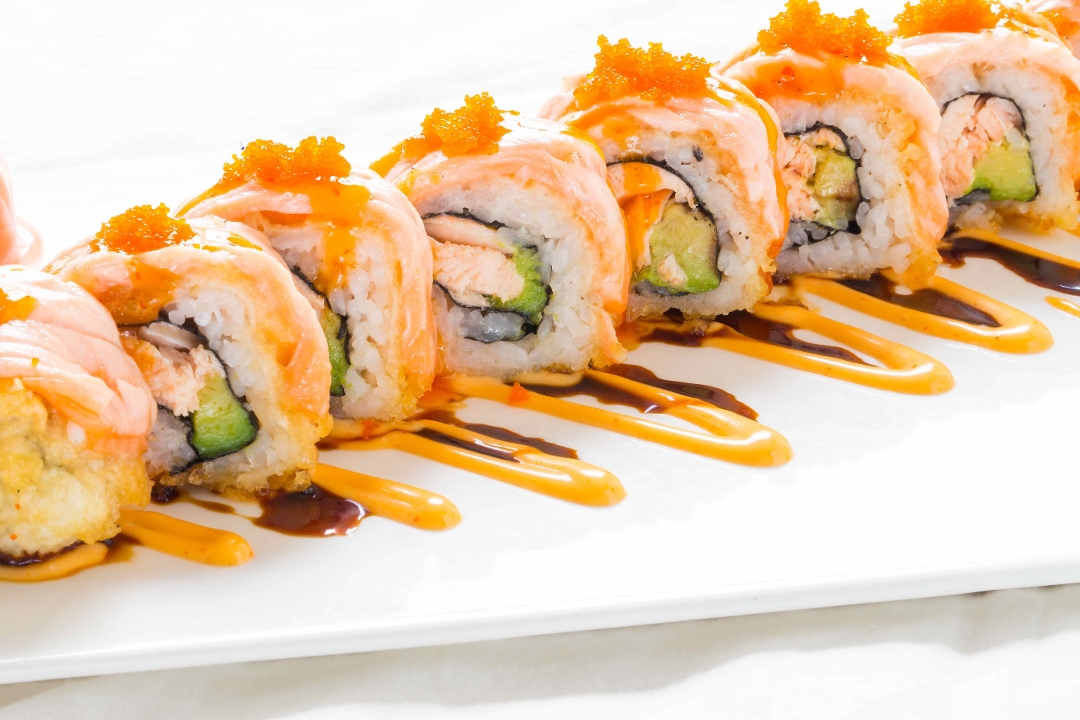 Order Pink Lady Roll food online from Sushi Too store, Pittsburgh on bringmethat.com