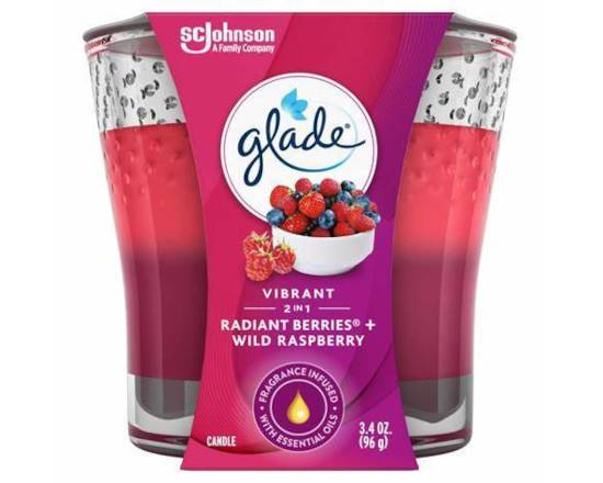 Order Glade Candle Radiant Berries/Wild Raspb (3.4 oz) food online from Ctown Supermarkets store, Uniondale on bringmethat.com
