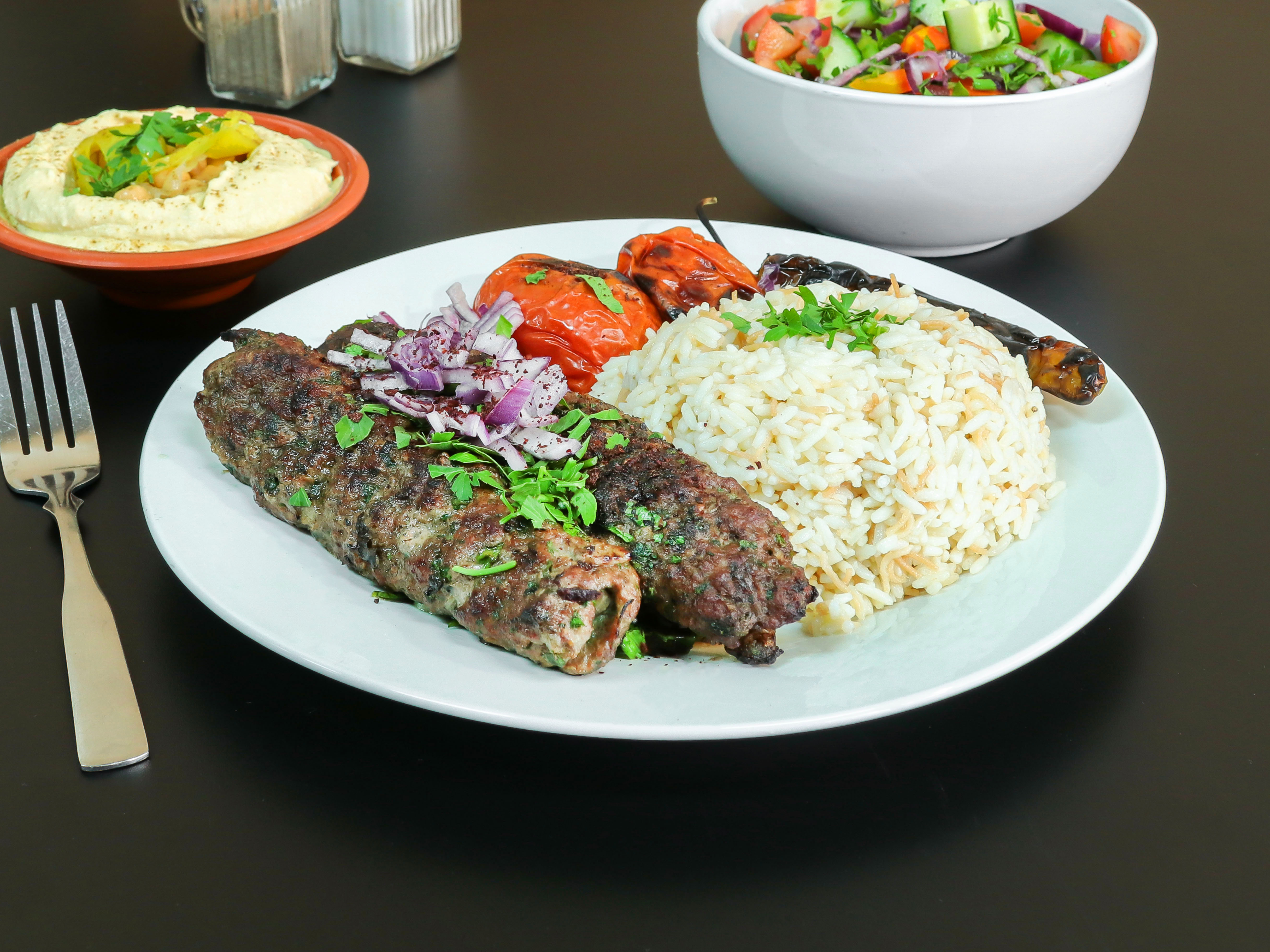 Order Kefta Kabob Platter food online from Sahara Meditterranean Cuisine store, Allentown on bringmethat.com