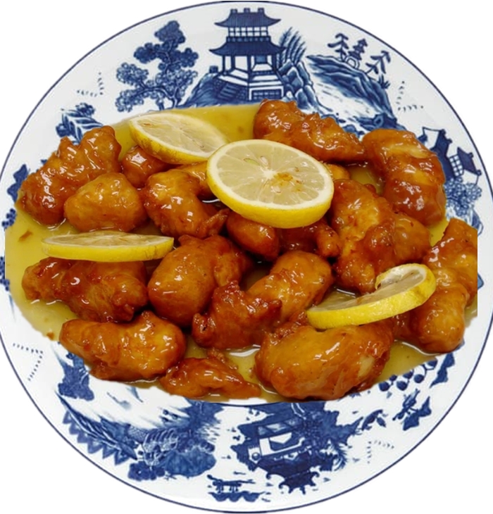 Order Lemon Chicken Combination Platter柠檬鸡+卷 food online from Oriental Kitchen store, Philadelphia on bringmethat.com