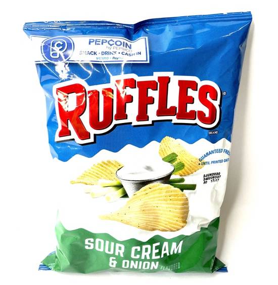 Order RUFFLES SOUR CREAM & ONION food online from TKB Bakery & Deli store, Indio on bringmethat.com